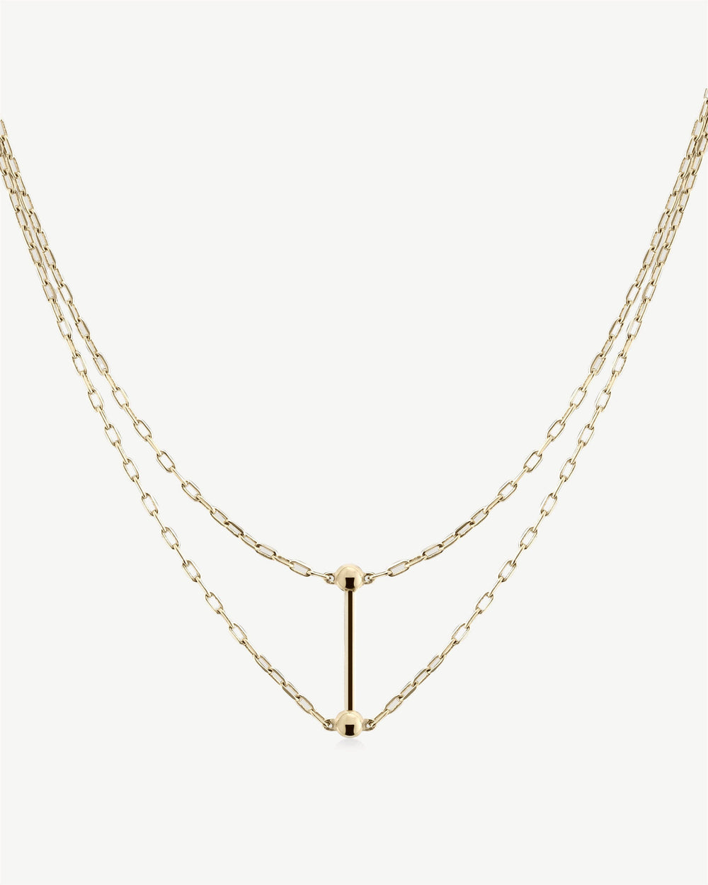 New Arrivals Strathberry Women's Music Bar Necklace - 22 Carat Gold Gilded - Gold