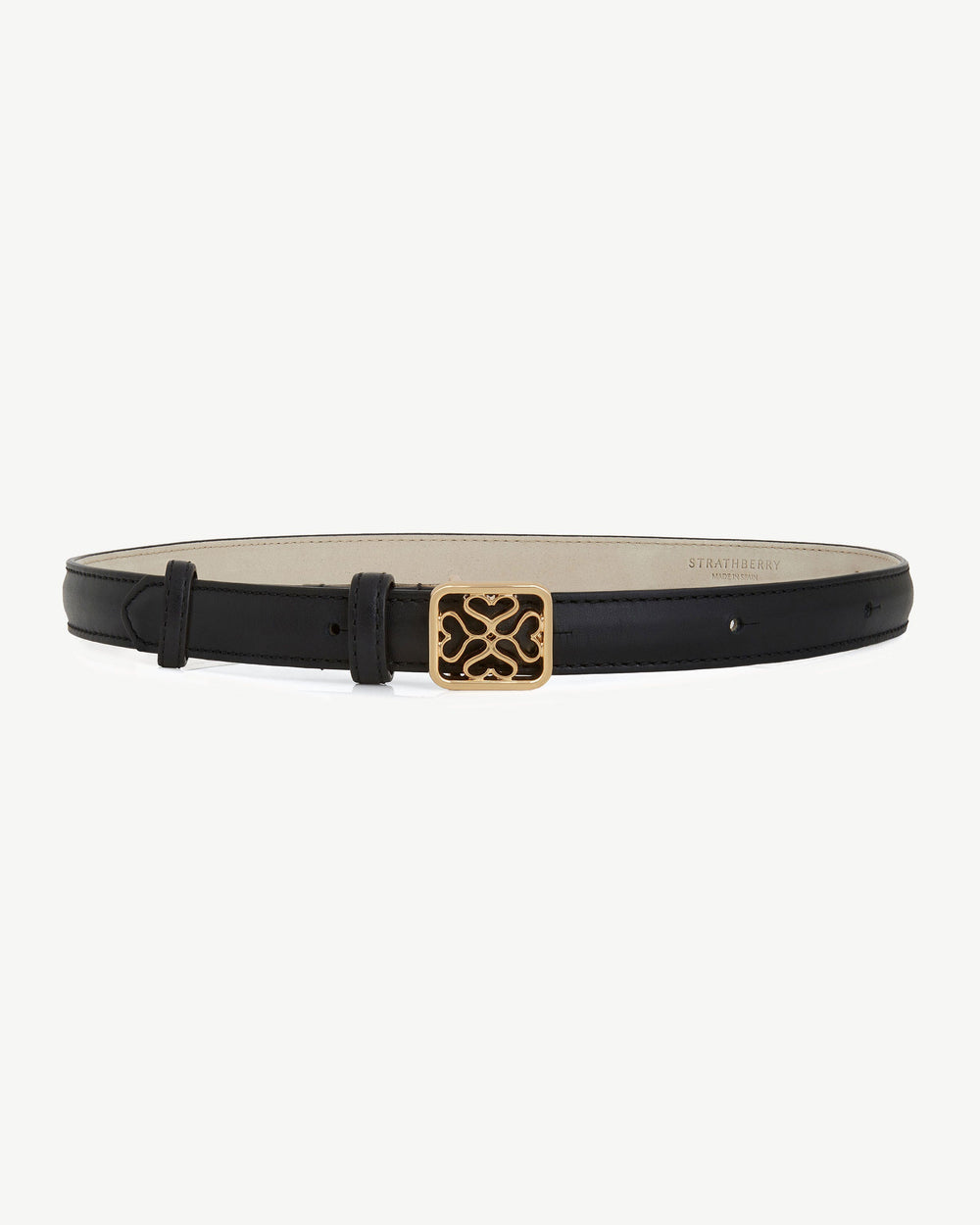 New Arrivals Strathberry Women's New Arrivals Strathberry Monogram Thin Buckle Belt - Black