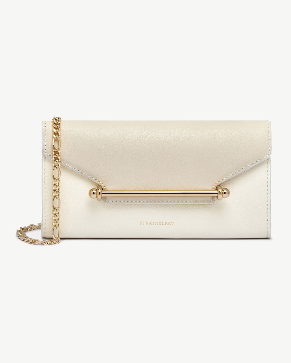 New Arrivals Strathberry Women's Multrees Chain Wallet - White