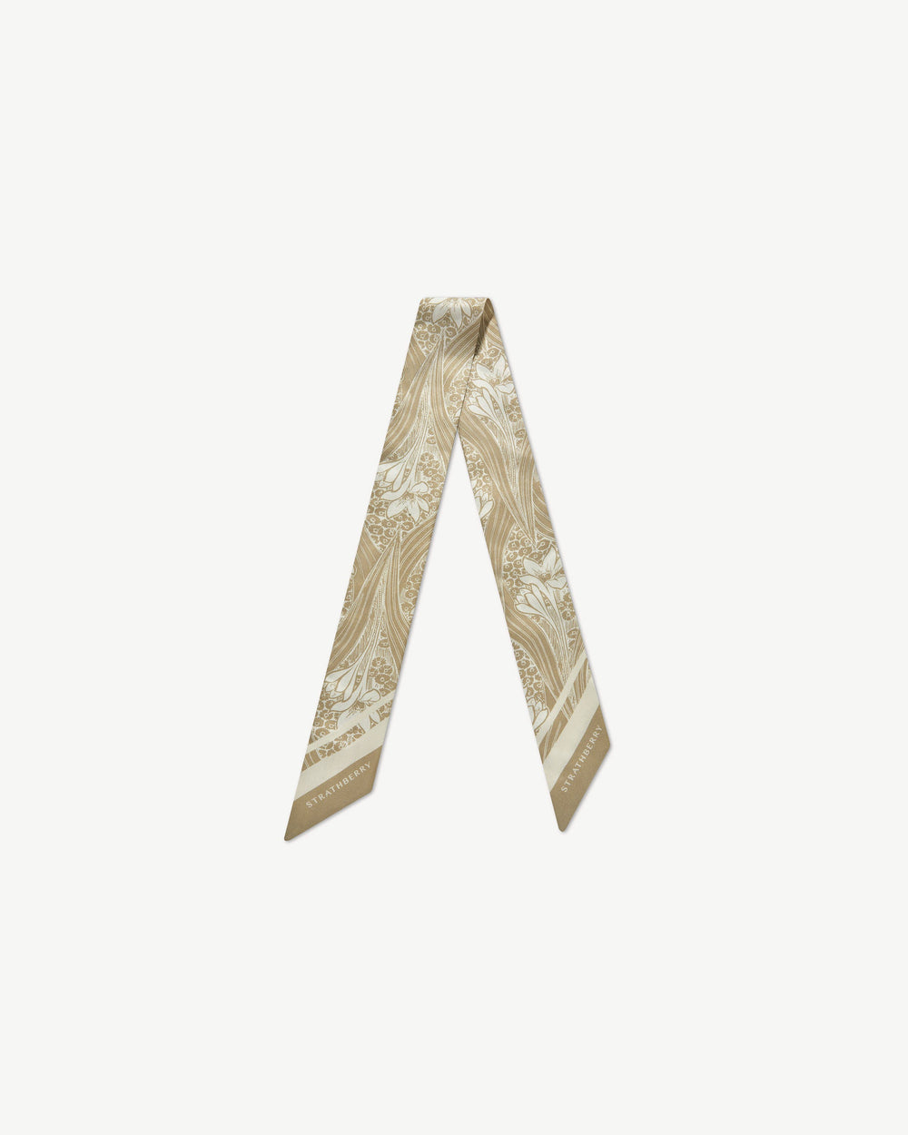 New Arrivals Strathberry Women's Silk Skinny Scarf - Neutrals