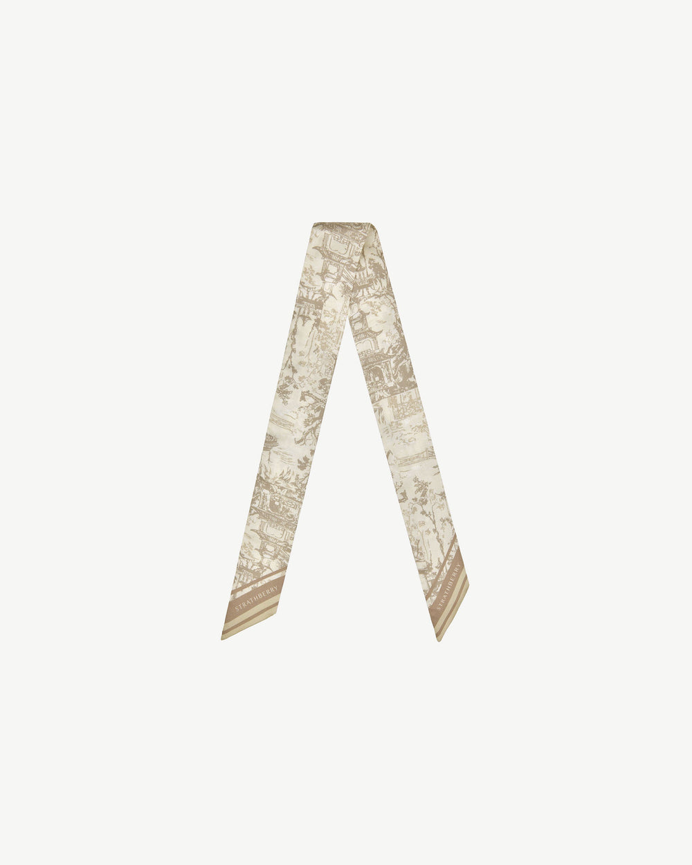 New Arrivals Strathberry Women's Silk Skinny Scarf - Neutrals
