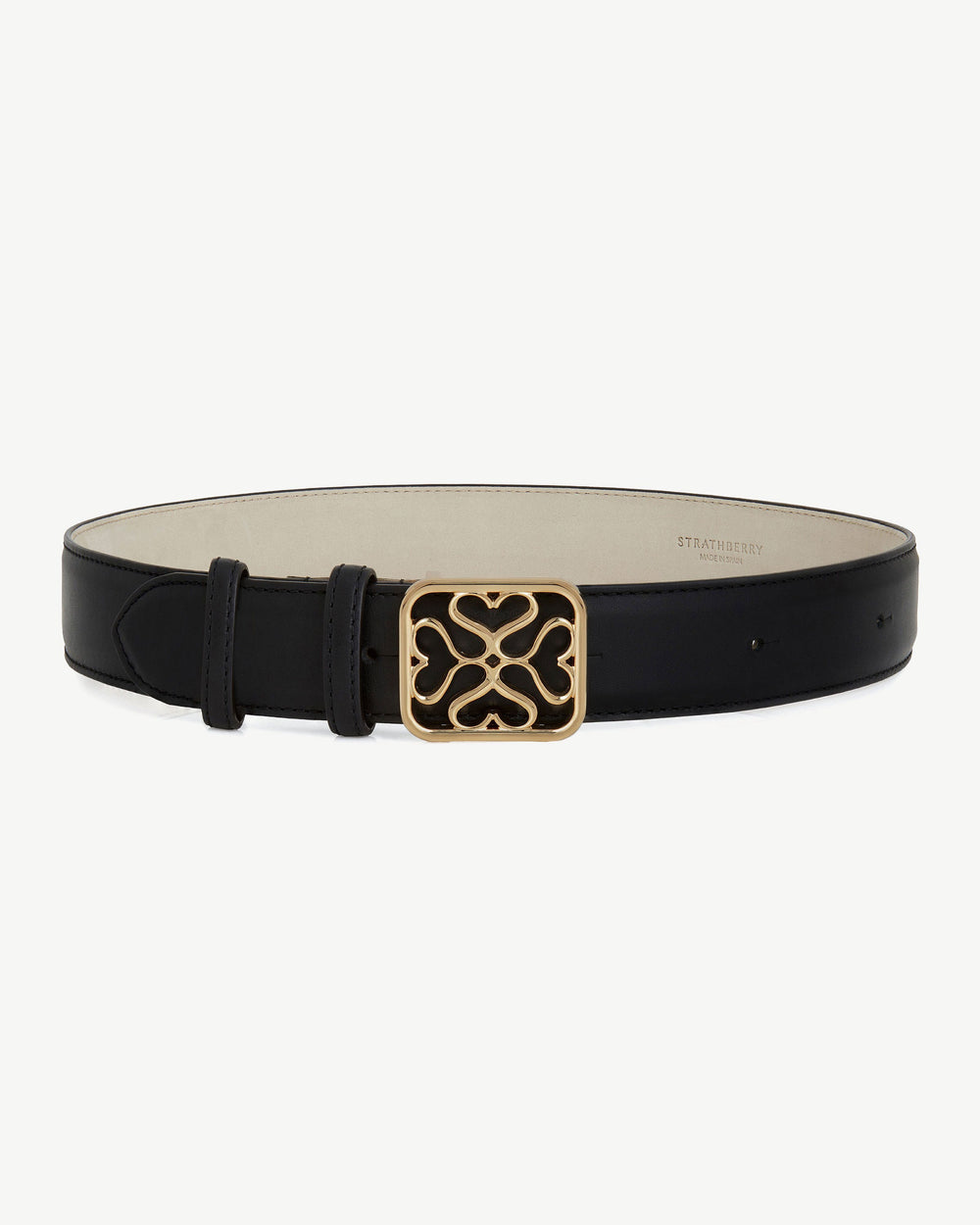 New Arrivals Strathberry Women's New Arrivals Strathberry Monogram Wide Buckle Belt - Black