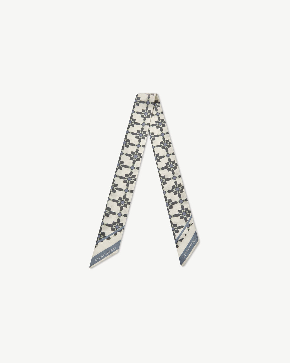 New Arrivals Strathberry Women's Silk Skinny Scarf - Blue