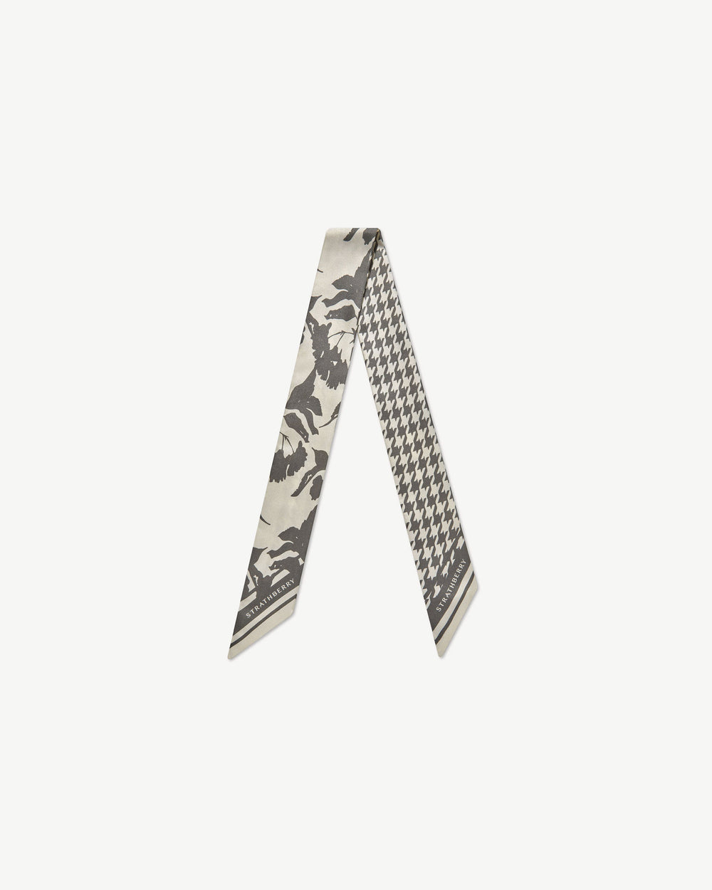 New Arrivals Strathberry Women's Silk Skinny Scarf - Grey