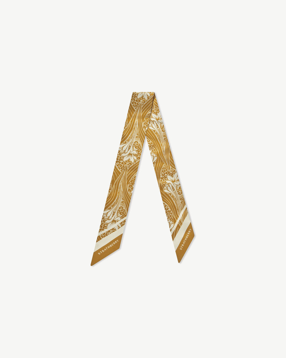 New Arrivals Strathberry Women's Silk Skinny Scarf - Yellow
