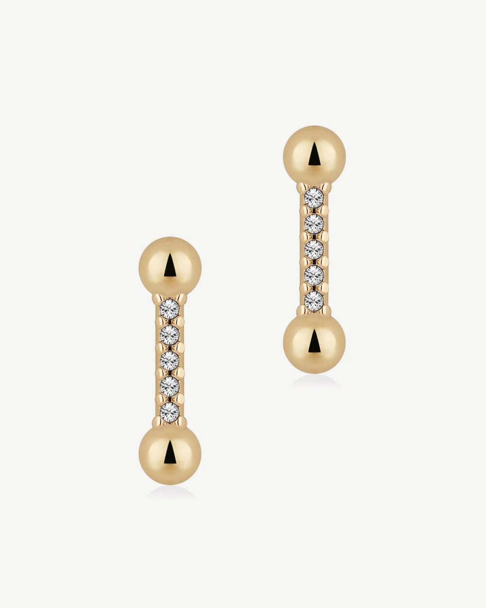 New Arrivals Strathberry Women's Crystal Mosaic Earrings - 22 Carat Gold Gilded - Gold