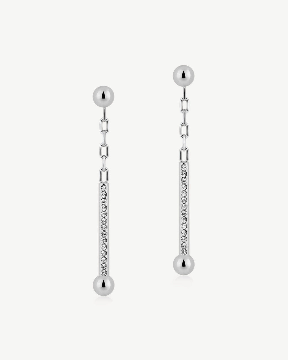 New Arrivals Strathberry Women's Music Bar Drop Earrings - Silver